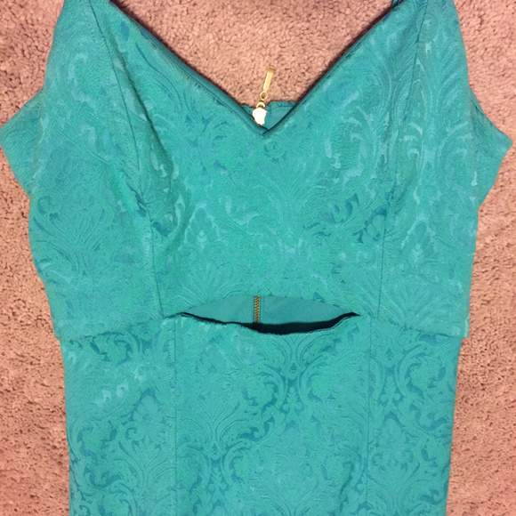 XOXO - Jacquard Sheath Dress With Cutout - Picture 6 of 7